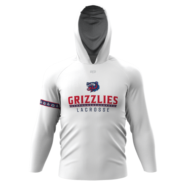 Picture of Long Sleeve Hooded Sun Shirt-GRIZZLIES LACROSSE STORE