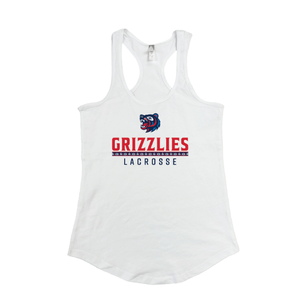 Picture of Women's Tank (White)-GRIZZLIES LACROSSE STORE