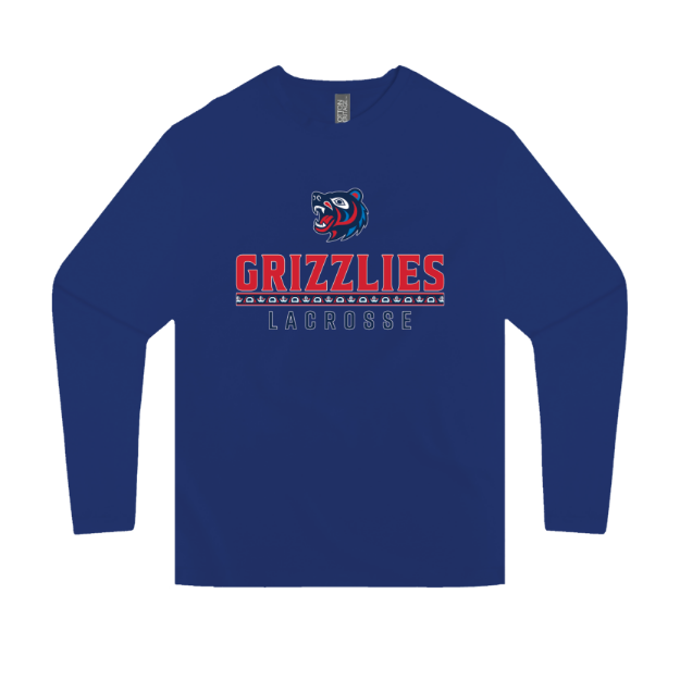 Picture of Long Sleeve Tshirt (Royal)-GRIZZLIES LACROSSE STORE