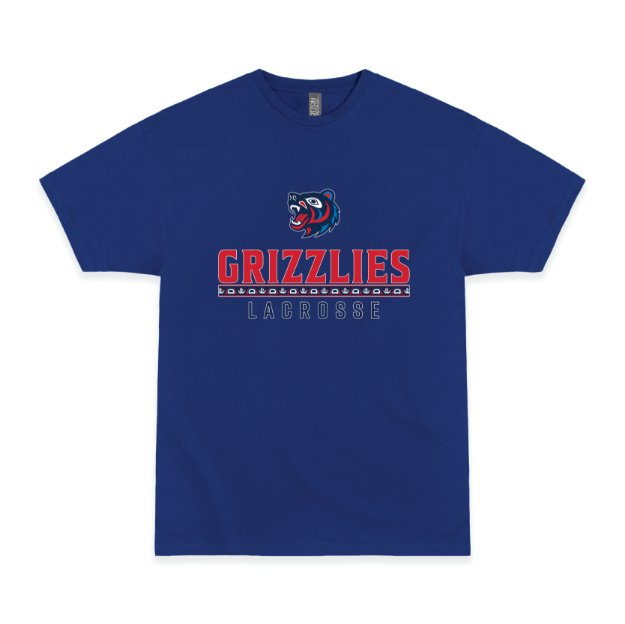 Picture of Short Sleeve Tshirt (Royal)-GRIZZLIES LACROSSE STORE