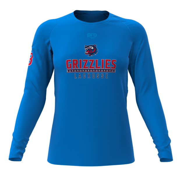 Picture of Women Long Sleeve Performance Shirt-GRIZZLIES LACROSSE STORE