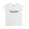 Picture of Women Vneck Tshirt (White)-Highlanders