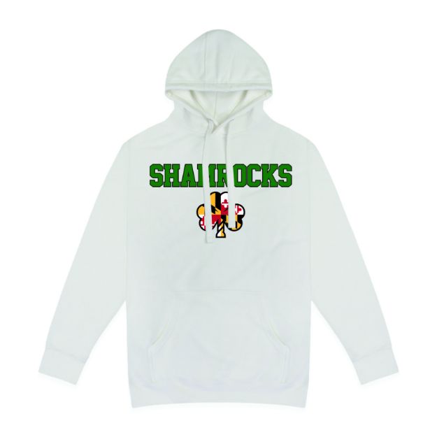Picture of Pullover Fleece (White)-SHAMROCKS