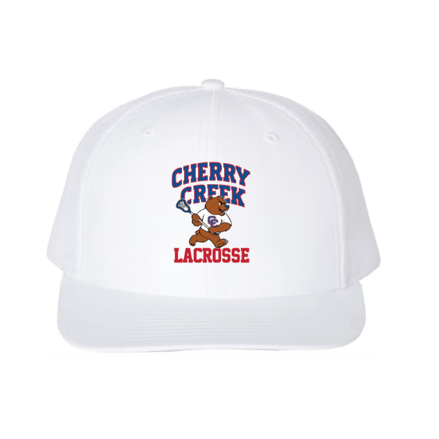 Picture of DTF-Mesh Snapback Hat - (White/White)-Cherry Creek Lacrosse