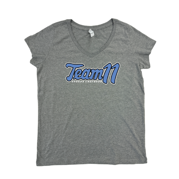 Picture of Women Vneck Tshirt (Ath Heather)-Team 11