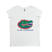 Picture of Women Vneck Tshirt (White)-University of florida