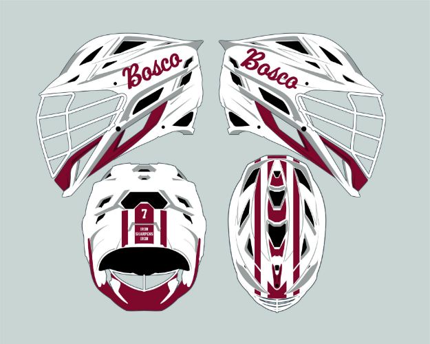 Picture of Helmet Decal Pack - DON BOSCO PREP