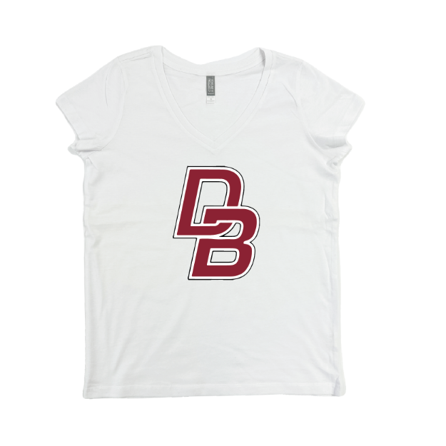 Picture of Women Vneck Tshirt (White)-DON BOSCO PREP