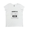 Picture of w1247-Women Vneck Tshirt (White)-DON BOSCO PREP