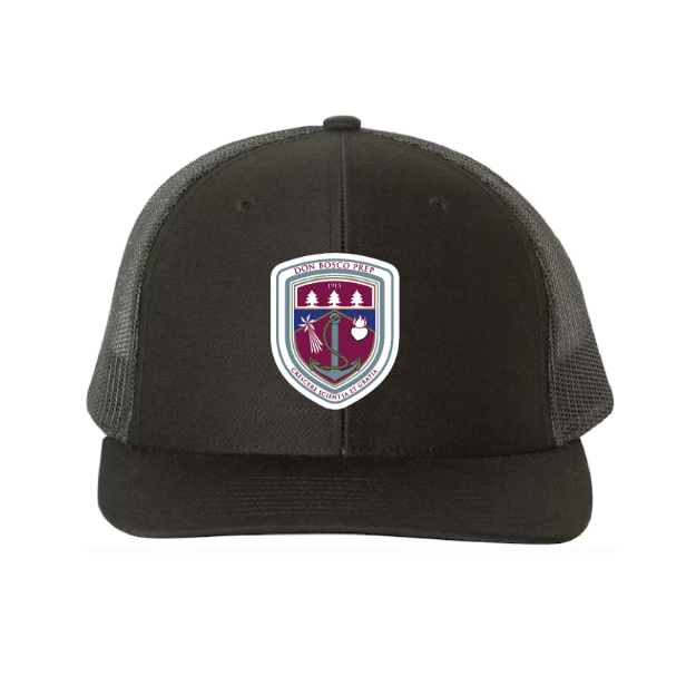Picture of DTF-Mesh Snapback Hat - (Black/Black)-DON BOSCO PREP