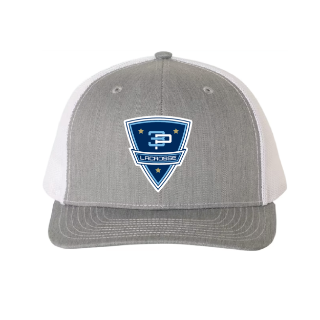 Picture of DTF-Mesh Snapback Hat - (Heather Gray/White)-3POINT