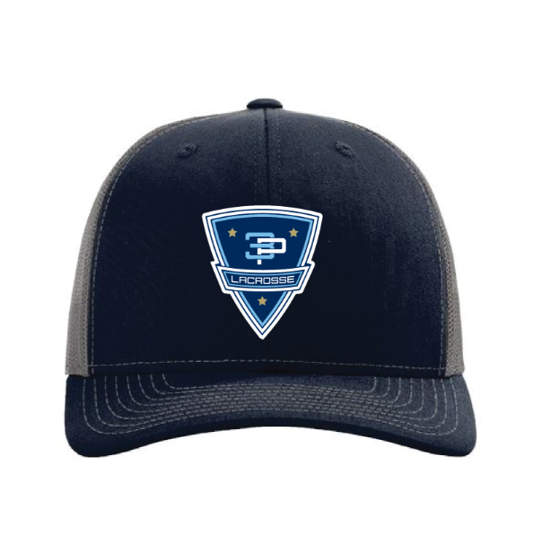 Picture of DTF-Mesh Snapback Hat - (Navy/Charcoal)-3POINT