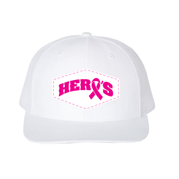 Picture of DTF-Mesh Snapback Hat - (White/White)-HERO'S